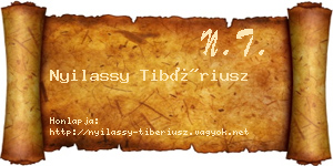 Nyilassy Tibériusz névjegykártya